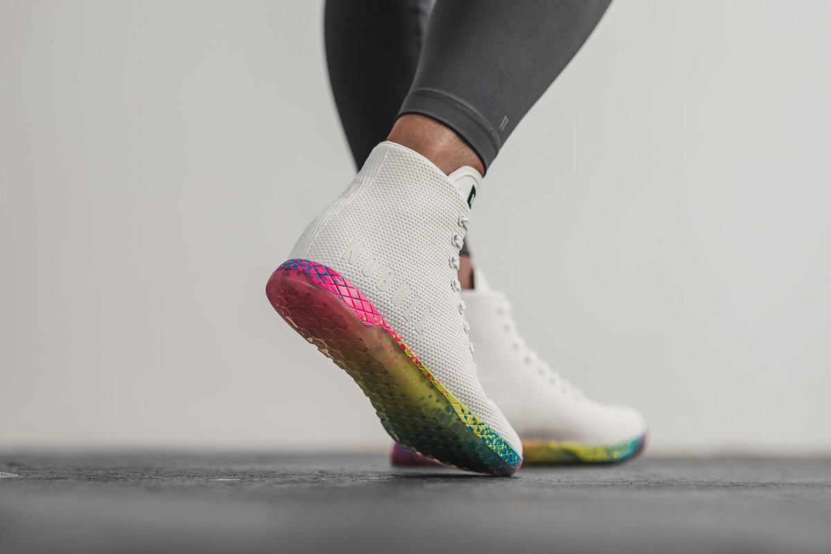 Nobull High-Top Neon Trainer Fitness Schoenen Dames Wit | 106947-BRJ