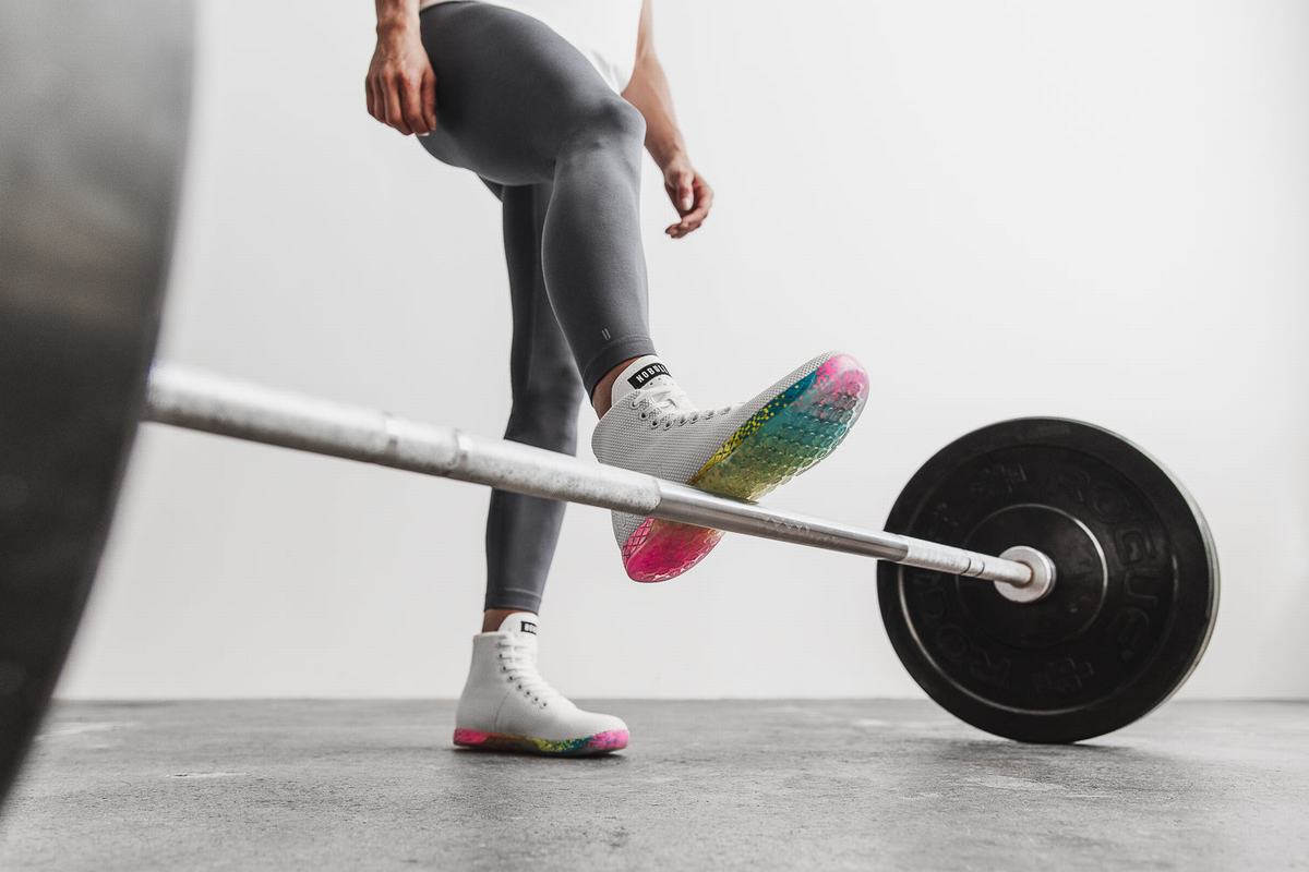Nobull High-Top Neon Trainer Fitness Schoenen Dames Wit | 106947-BRJ