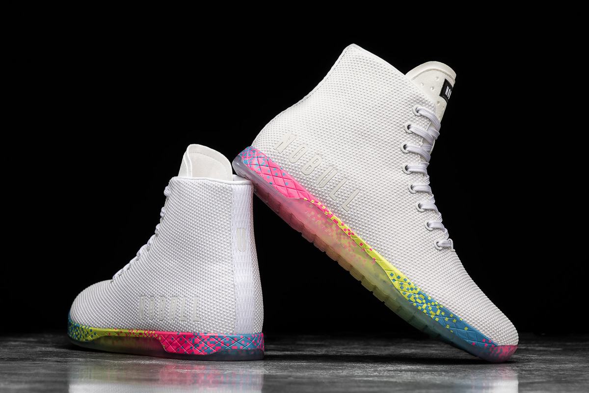 Nobull High-Top Neon Trainer Fitness Schoenen Dames Wit | 106947-BRJ