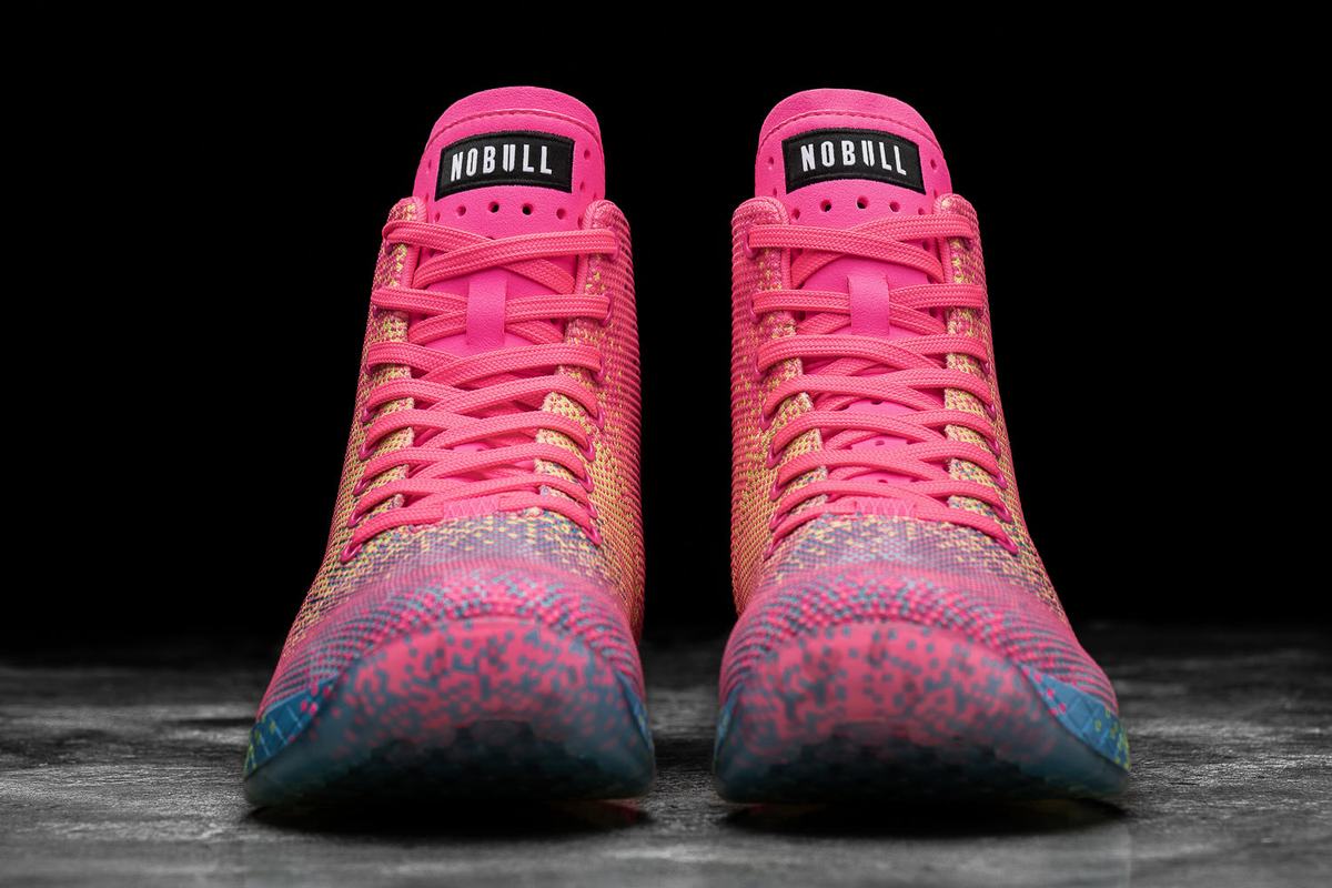 Nobull High-Top Neon Trainer Fitness Schoenen Heren Roze | 465819-UFM