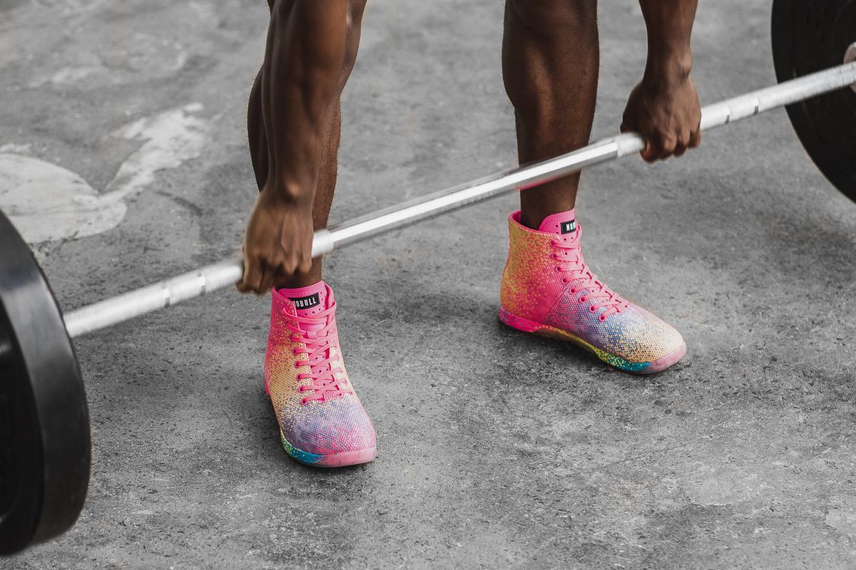 Nobull High-Top Neon Trainer Fitness Schoenen Heren Roze | 465819-UFM