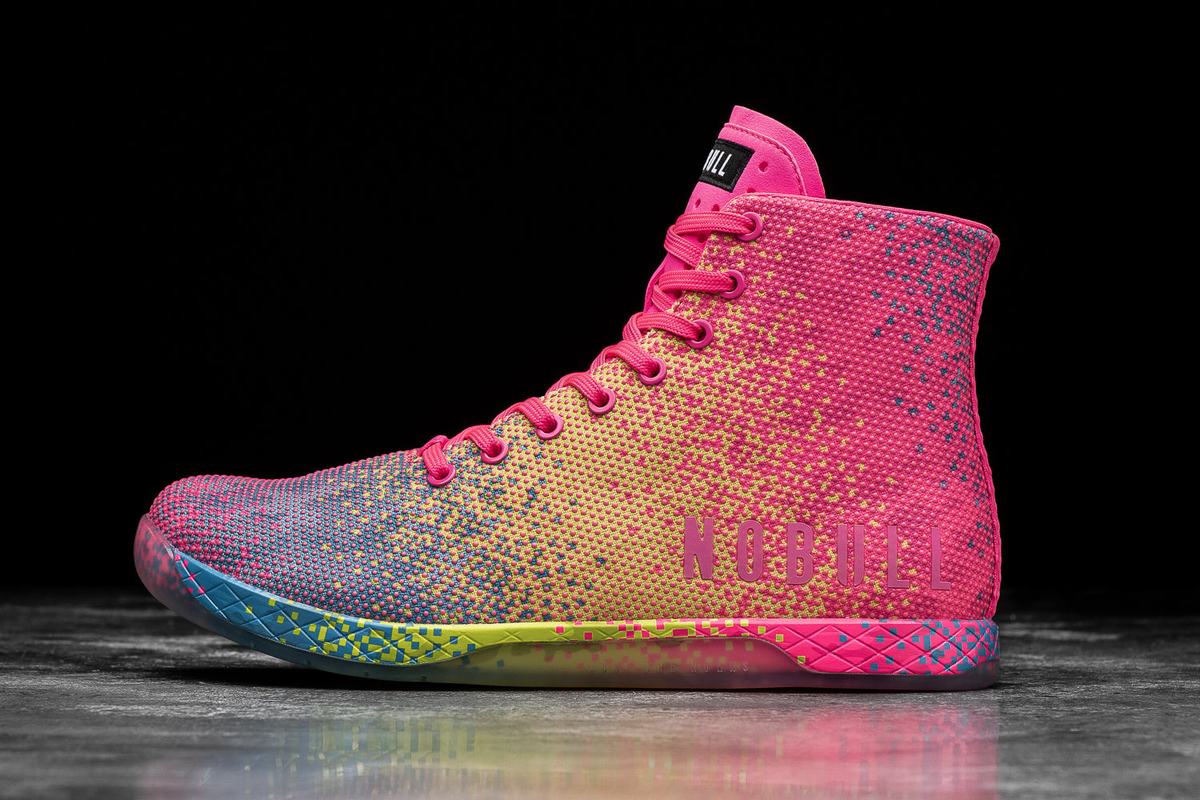 Nobull High-Top Neon Trainer Fitness Schoenen Heren Roze | 465819-UFM