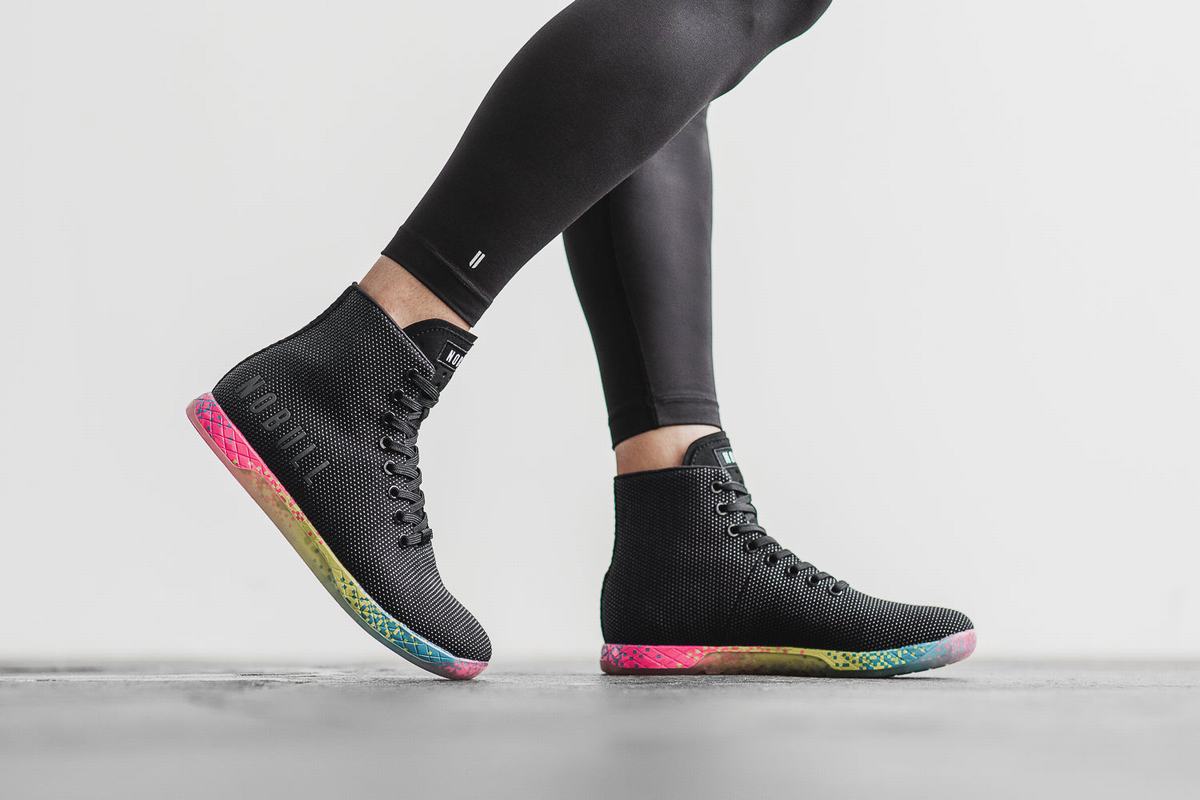Nobull High-Top Neon Trainer Fitness Schoenen Dames Zwart | 640573-TDZ