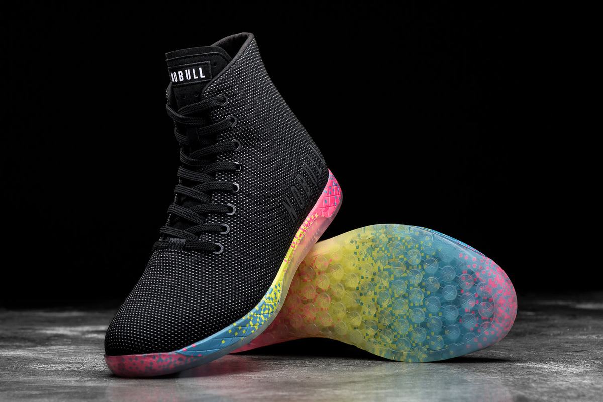Nobull High-Top Neon Trainer Fitness Schoenen Heren Zwart | 721085-JCQ