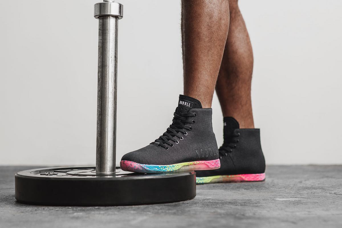 Nobull High-Top Neon Trainer Fitness Schoenen Heren Zwart | 721085-JCQ