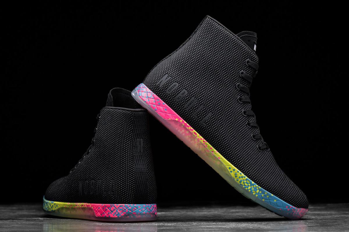 Nobull High-Top Neon Trainer Fitness Schoenen Heren Zwart | 721085-JCQ