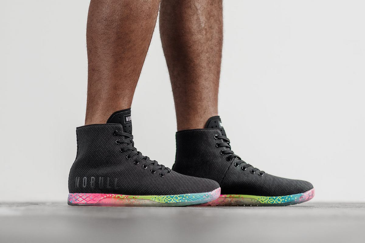 Nobull High-Top Neon Trainer Fitness Schoenen Heren Zwart | 721085-JCQ