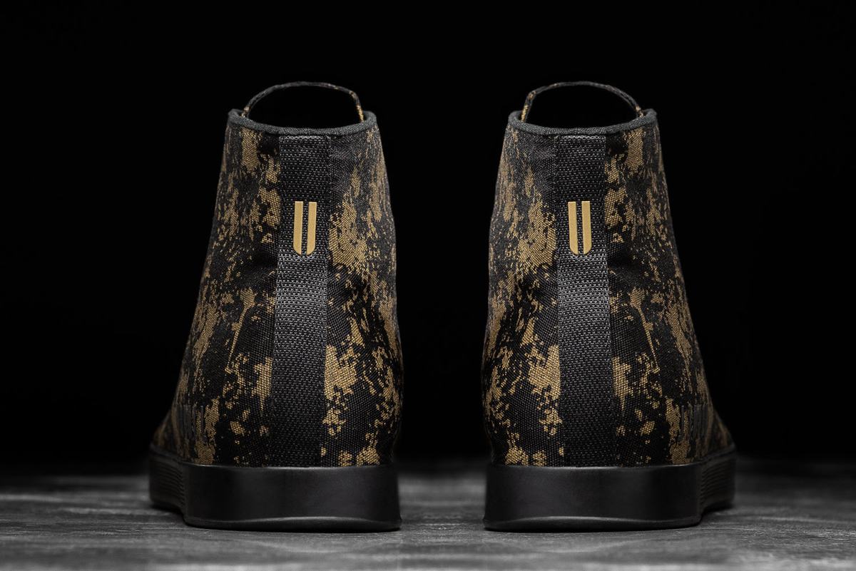 Nobull High-Top Pride Canvas Trainer Fitness Schoenen Dames Goud Zwart | 902481-SVO