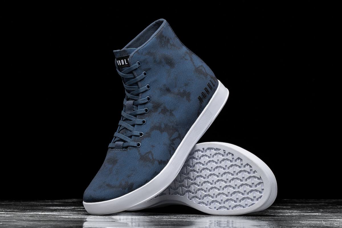 Nobull High-Top Tie-Dye Canvas Trainer Fitness Schoenen Dames Donkerblauw | 056123-VFY
