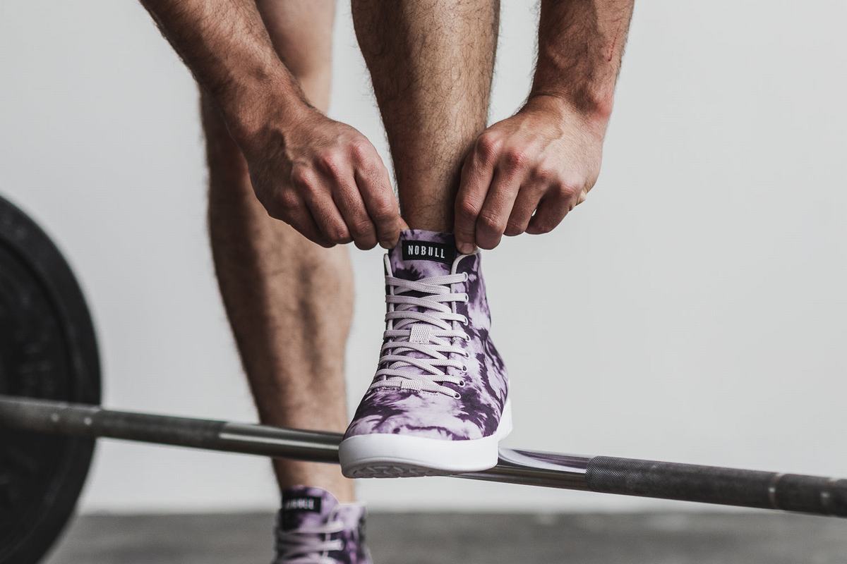 Nobull High-Top Tie-Dye Canvas Trainer Fitness Schoenen Heren Paars | 142703-EJR
