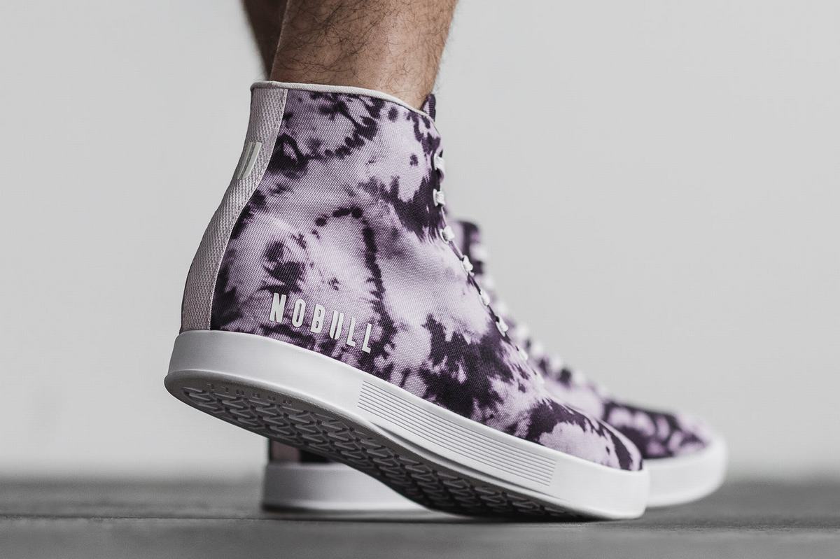 Nobull High-Top Tie-Dye Canvas Trainer Fitness Schoenen Heren Paars | 142703-EJR