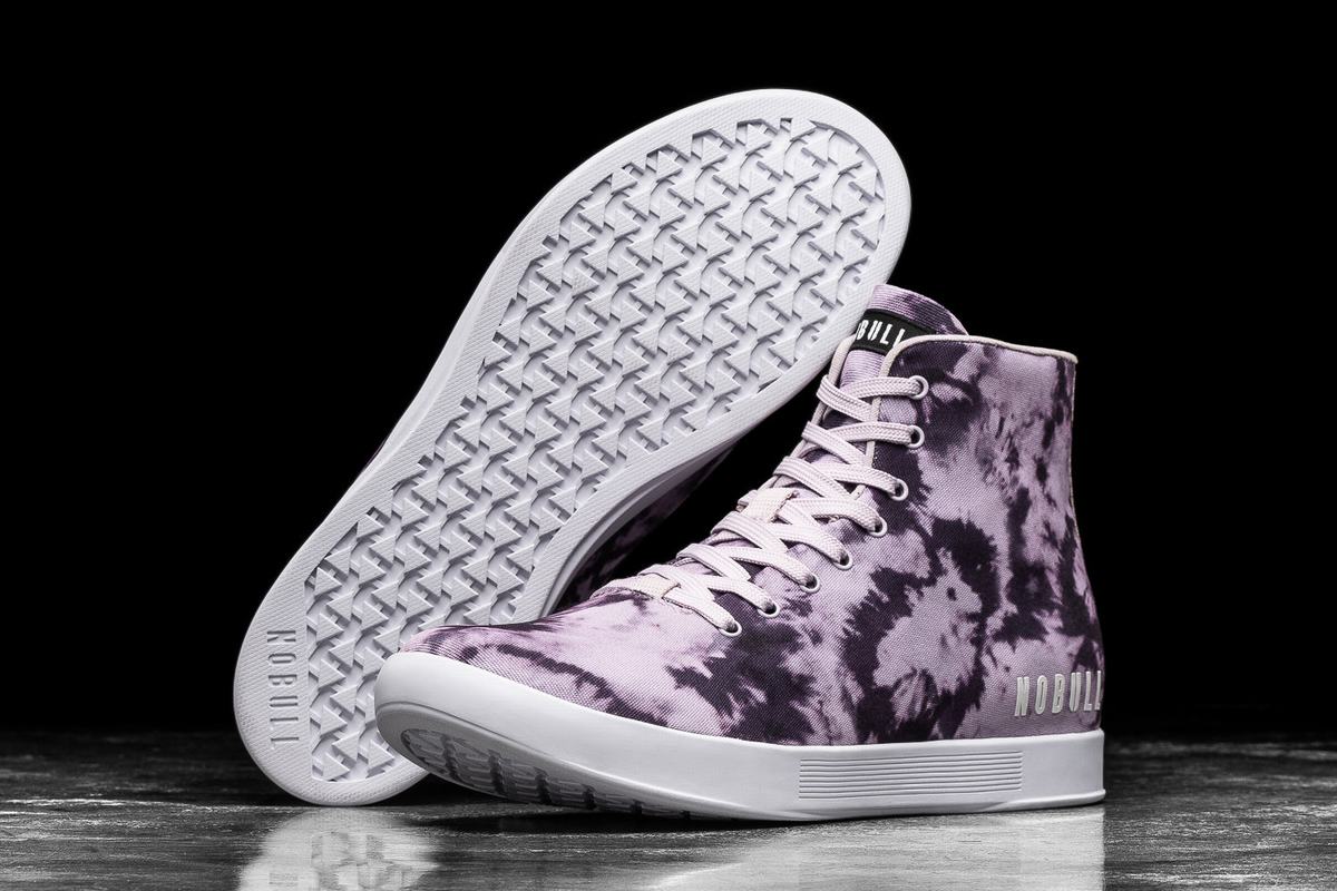 Nobull High-Top Tie-Dye Canvas Trainer Fitness Schoenen Heren Paars | 142703-EJR