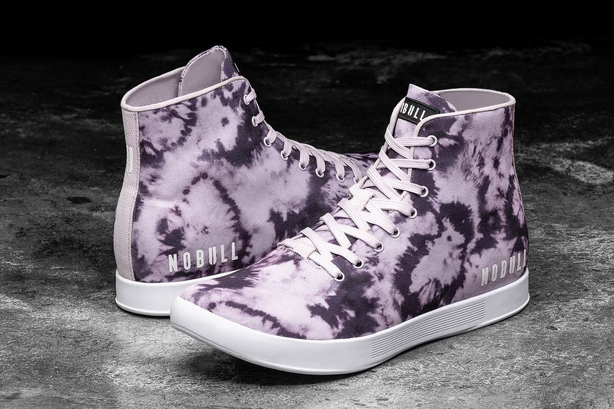Nobull High-Top Tie-Dye Canvas Trainer Fitness Schoenen Heren Paars | 142703-EJR