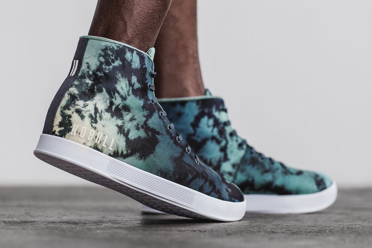Nobull High-Top Tie-Dye Canvas Trainer Fitness Schoenen Heren Turquoise | 145907-ZIM