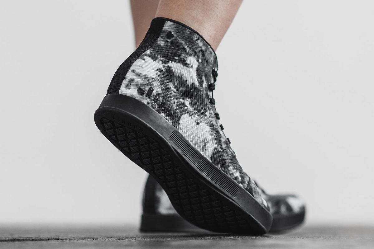 Nobull High-Top Tie-Dye Canvas Trainer Fitness Schoenen Dames Grijs | 432579-NAE