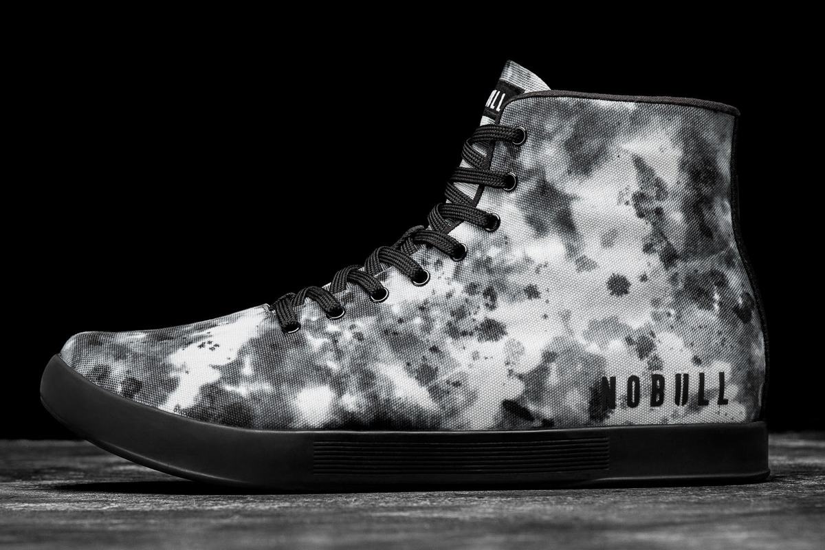 Nobull High-Top Tie-Dye Canvas Trainer Fitness Schoenen Dames Grijs | 432579-NAE