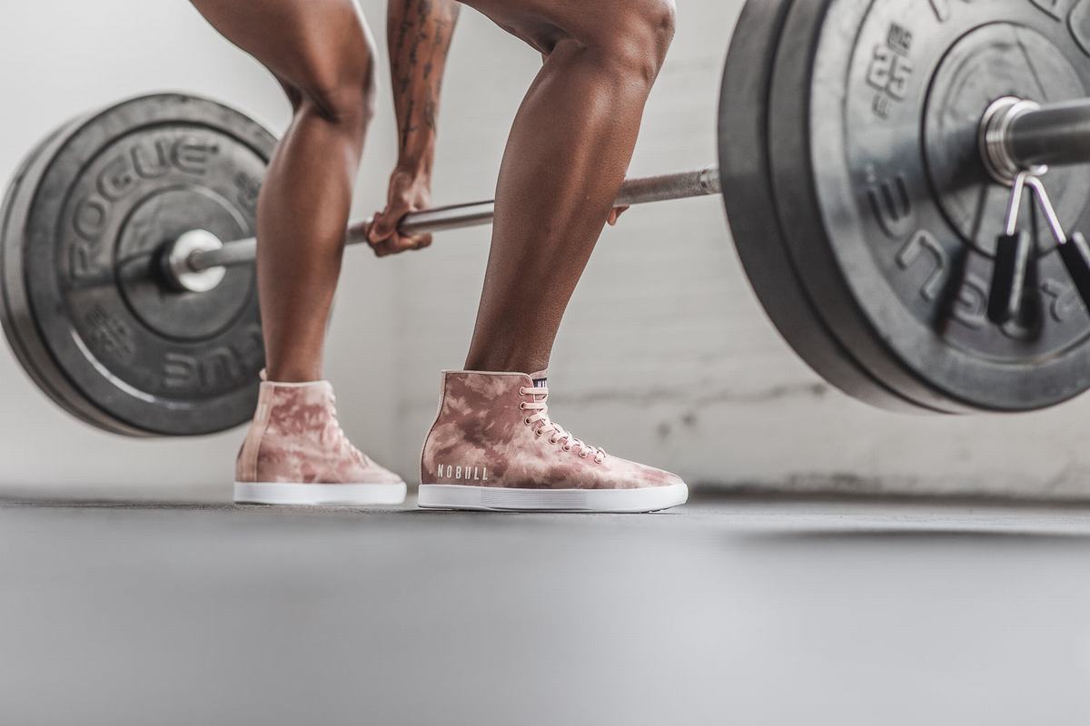 Nobull High-Top Tie-Dye Canvas Trainer Fitness Schoenen Dames Roze | 538704-IPA