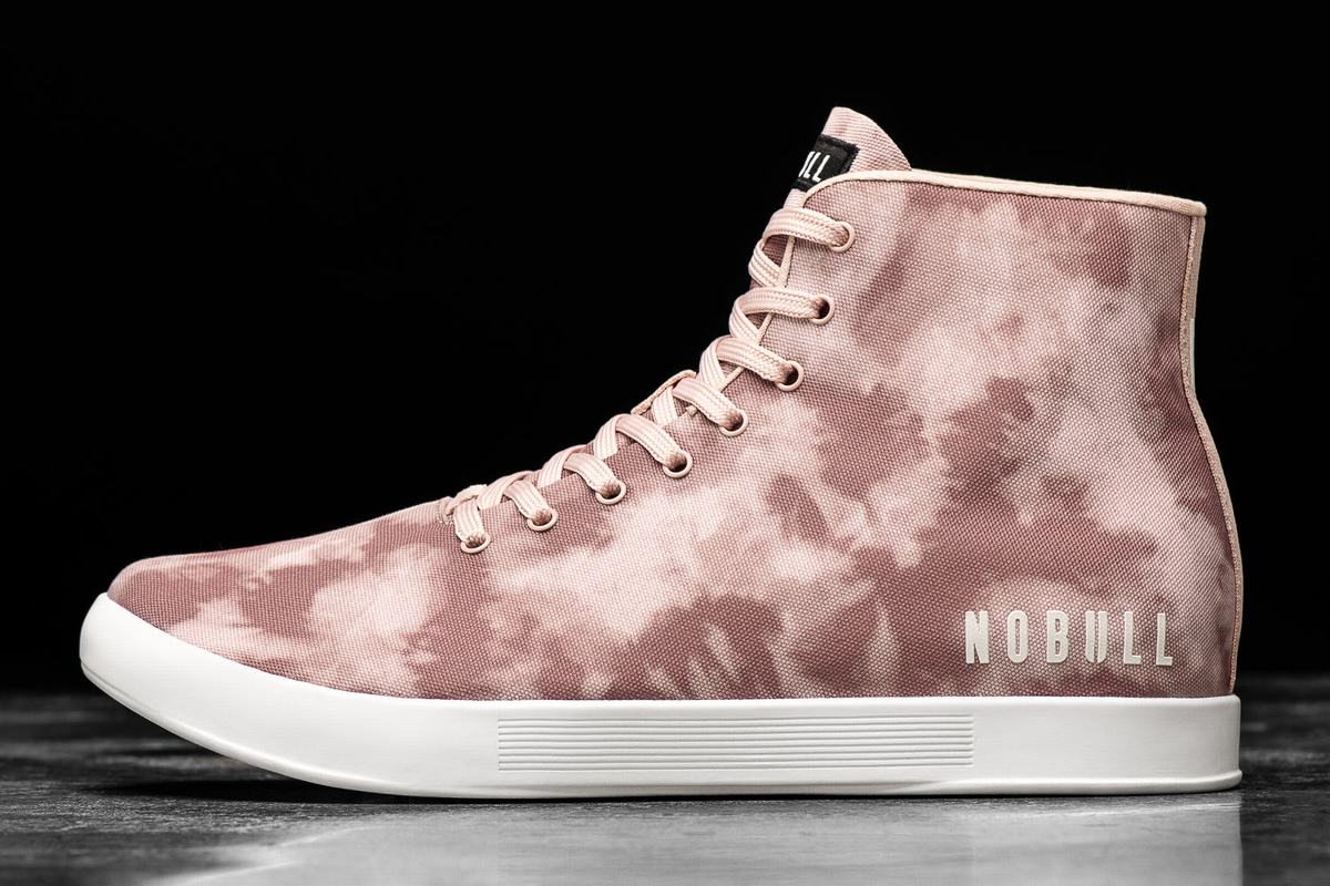 Nobull High-Top Tie-Dye Canvas Trainer Fitness Schoenen Dames Roze | 538704-IPA
