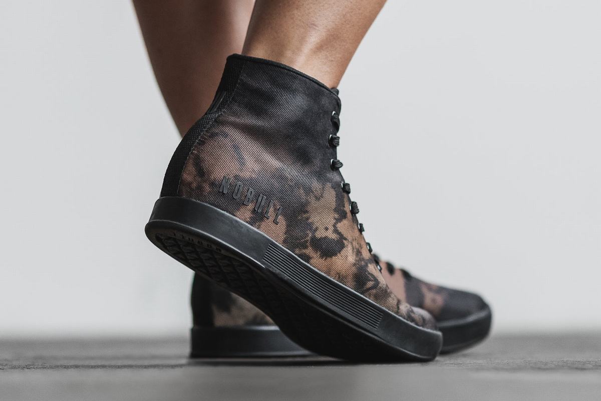 Nobull High-Top Tie-Dye Canvas Trainer Fitness Schoenen Dames Bruin | 829041-FUG
