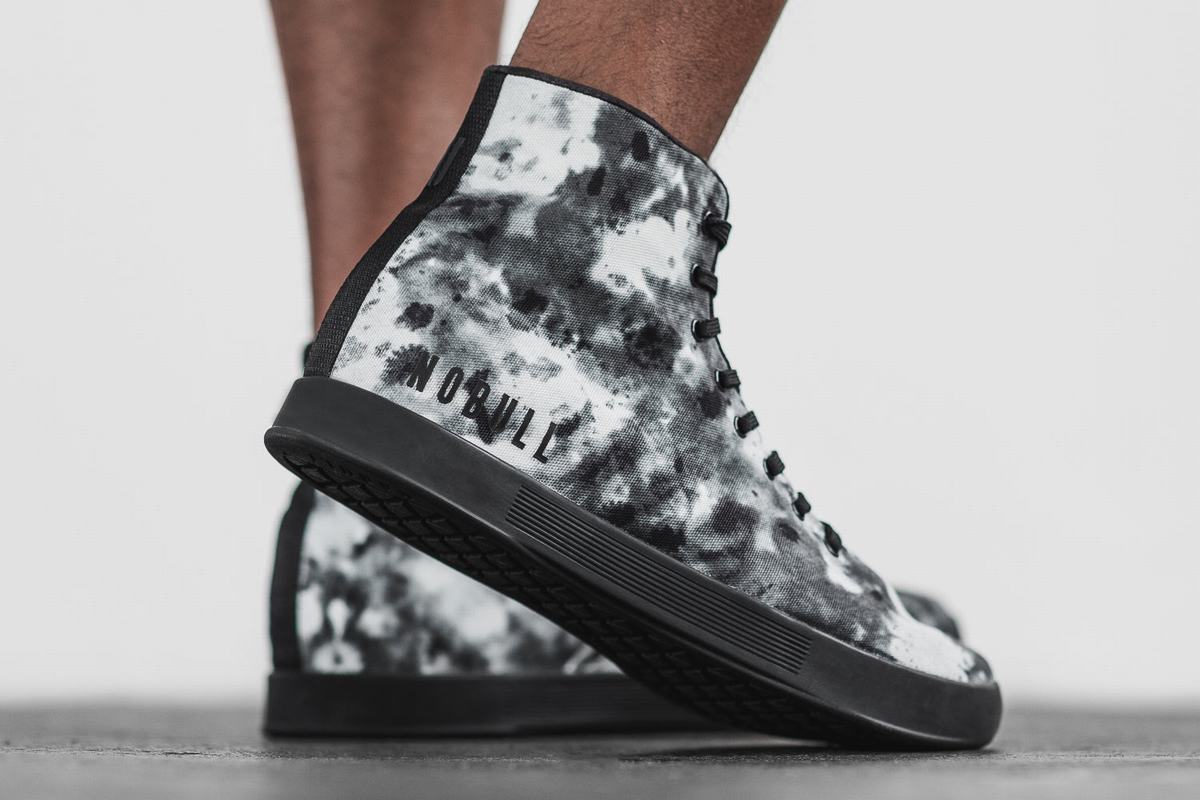 Nobull High-Top Tie-Dye Canvas Trainer Fitness Schoenen Heren Grijs | 971523-YTP