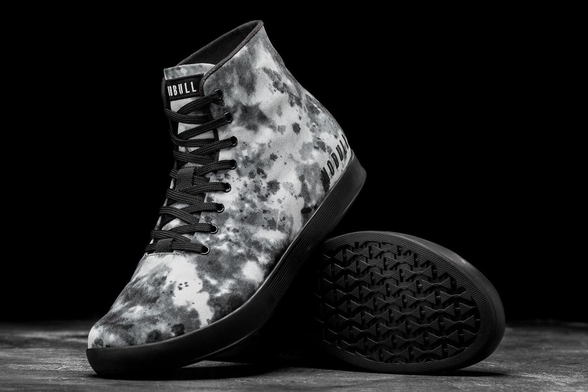 Nobull High-Top Tie-Dye Canvas Trainer Fitness Schoenen Heren Grijs | 971523-YTP