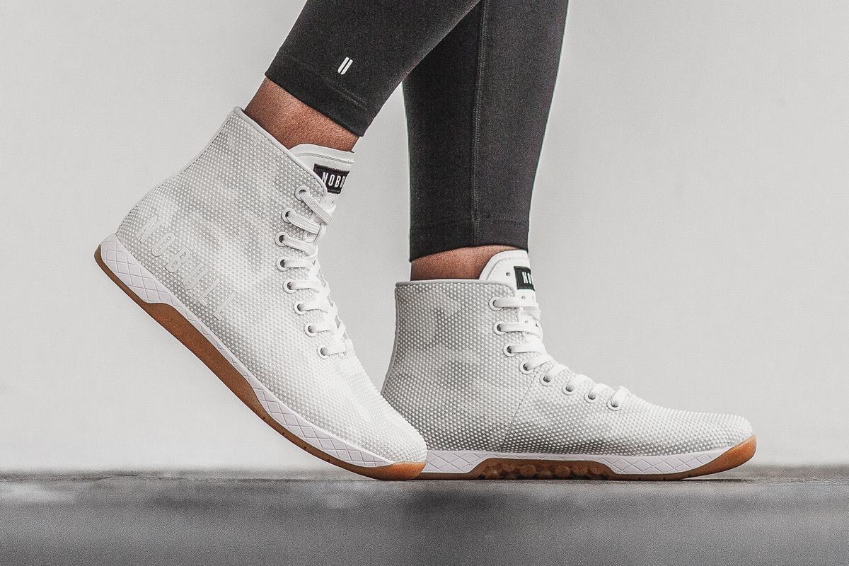 Nobull High-Top Trainer Fitness Schoenen Dames Wit Camo | 549128-JDQ