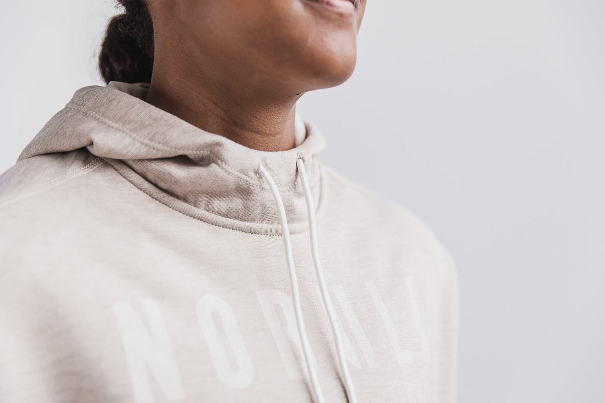 Nobull Hoodie Dames Beige | 876910-PTW
