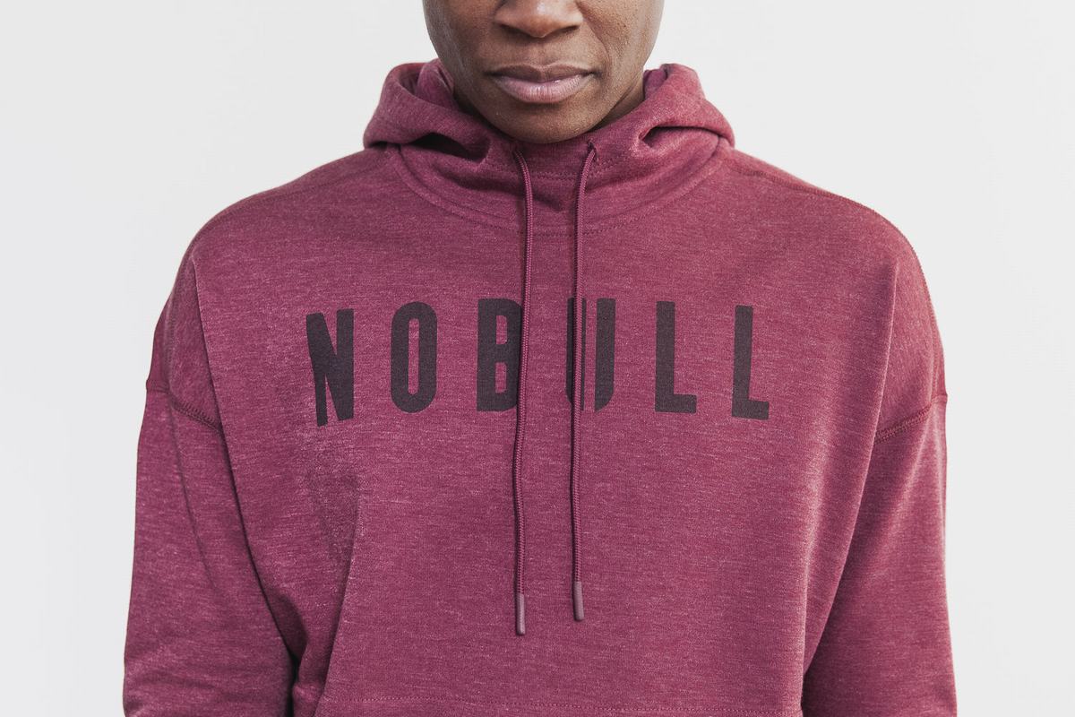 Nobull Hoodie Dames Donkerrood | 732809-SCH