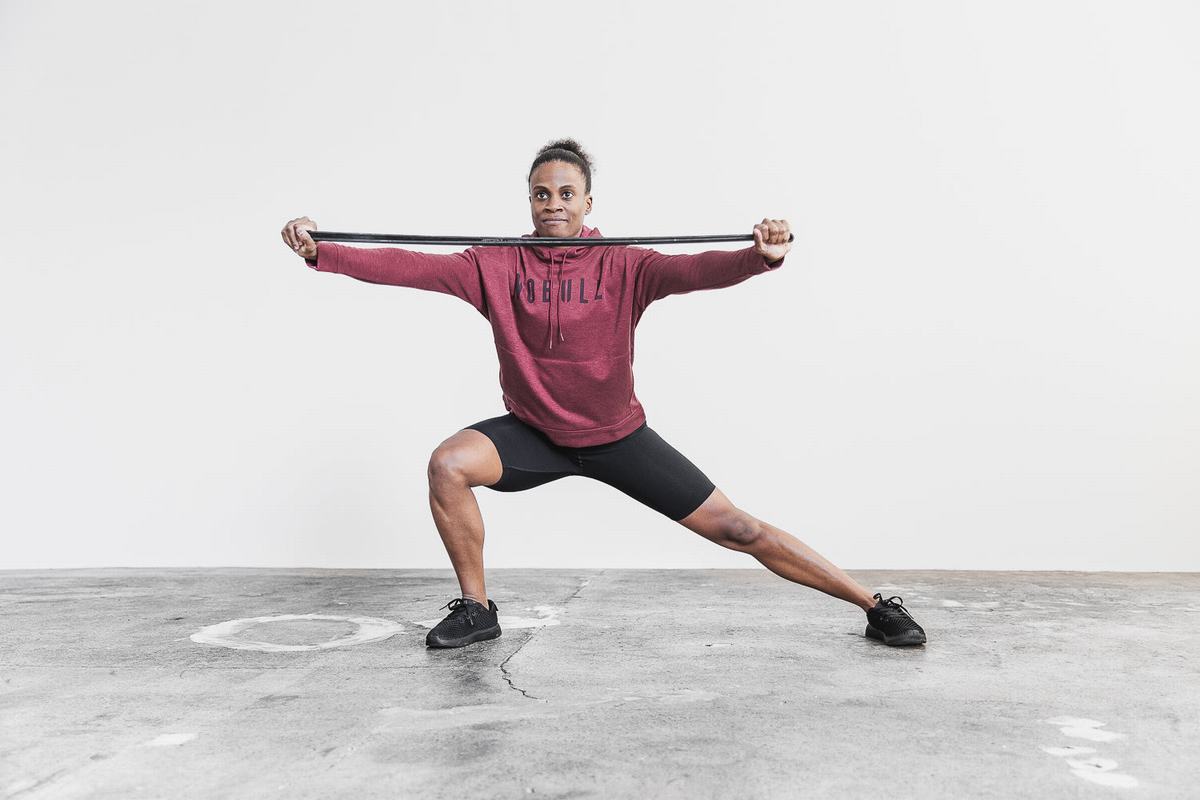Nobull Hoodie Dames Donkerrood | 732809-SCH