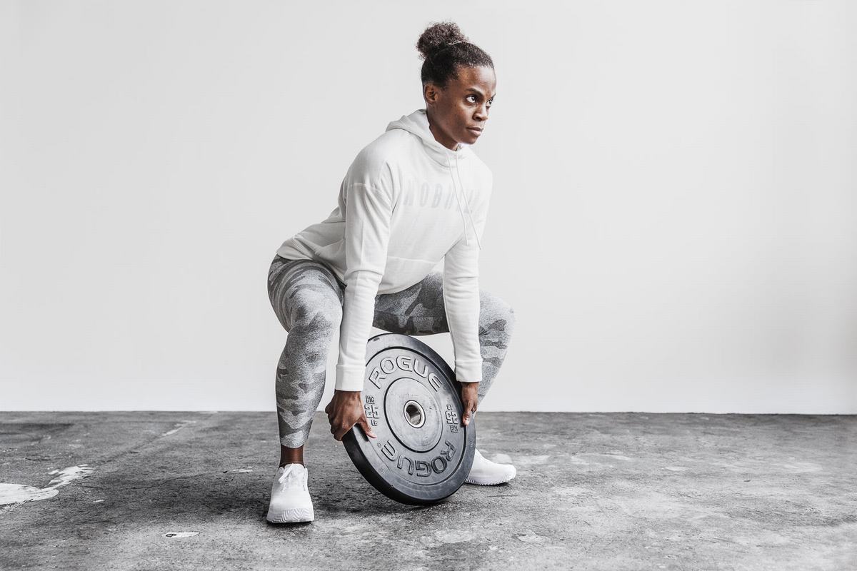 Nobull Hoodie Dames Wit | 175620-ICJ