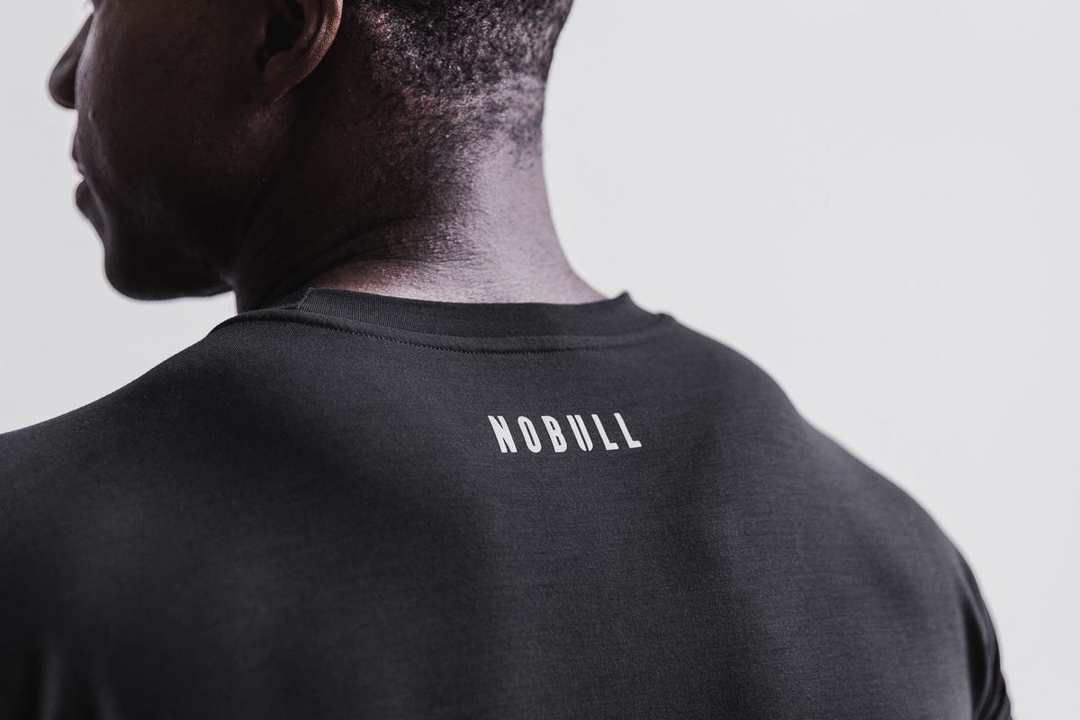 Nobull Horns T-shirts Heren Zwart Wit | 172603-ZSQ