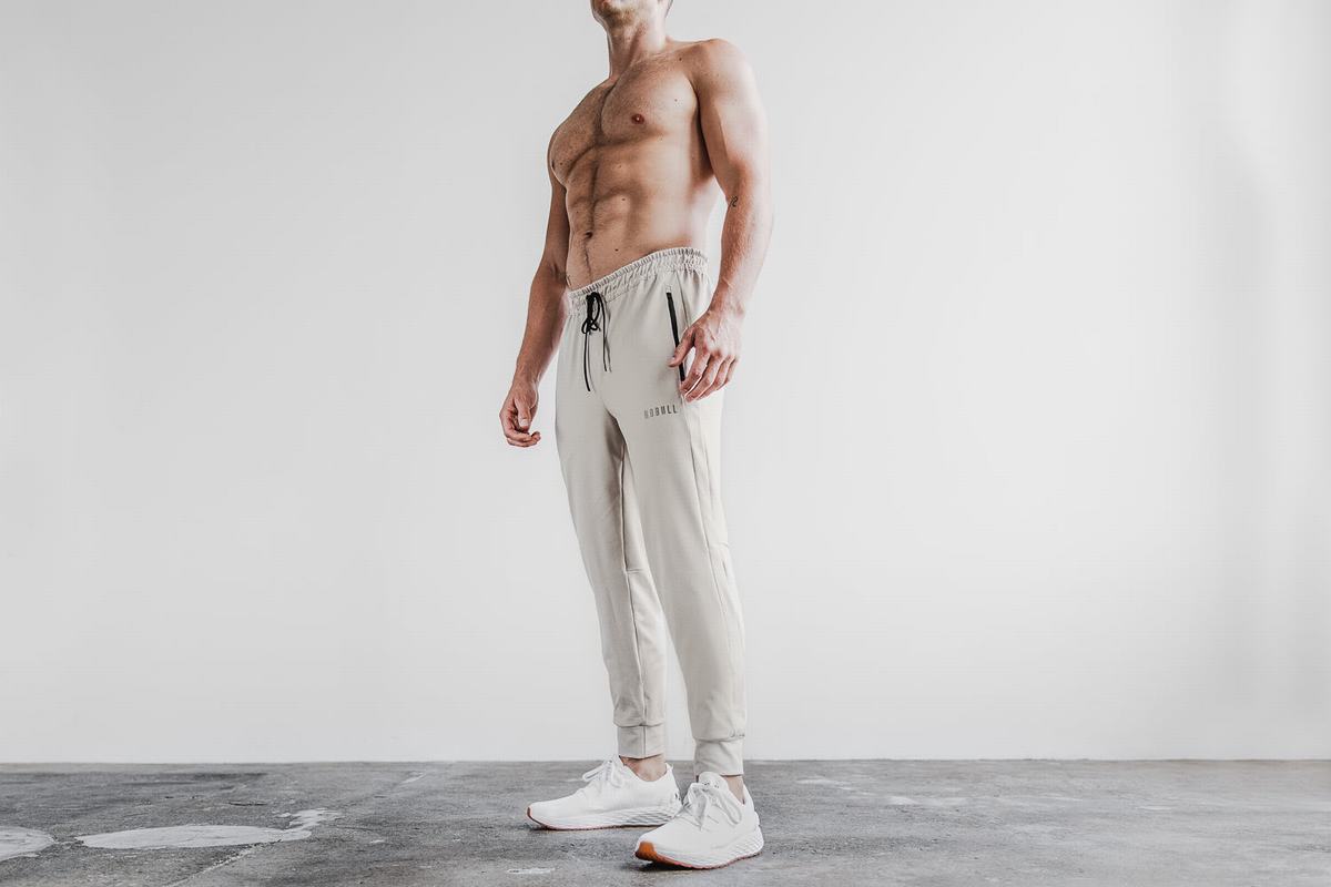 Nobull Joggingbroeken Heren Beige | 612053-IER