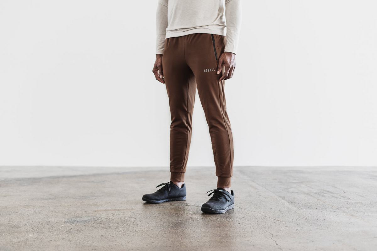 Nobull Joggingbroeken Heren Bruin | 512987-PQE