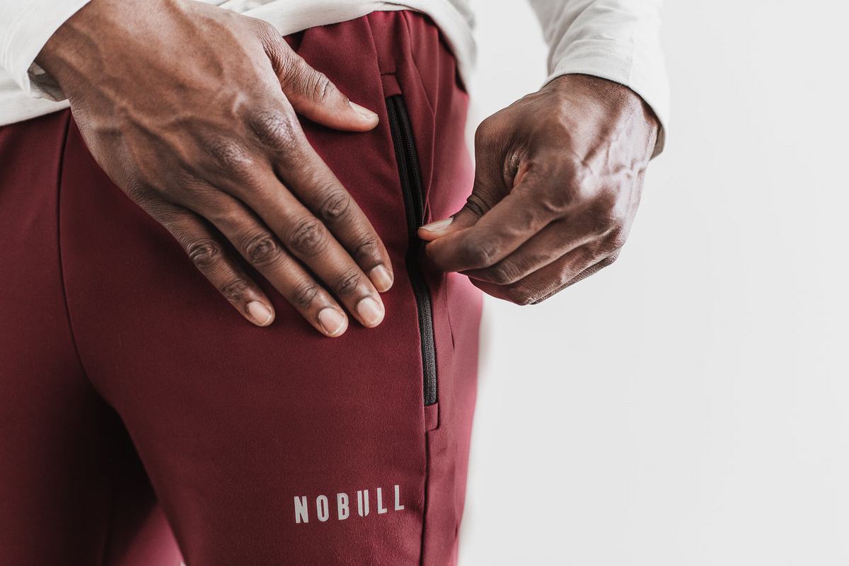 Nobull Joggingbroeken Heren Donkerrood | 025896-TEB