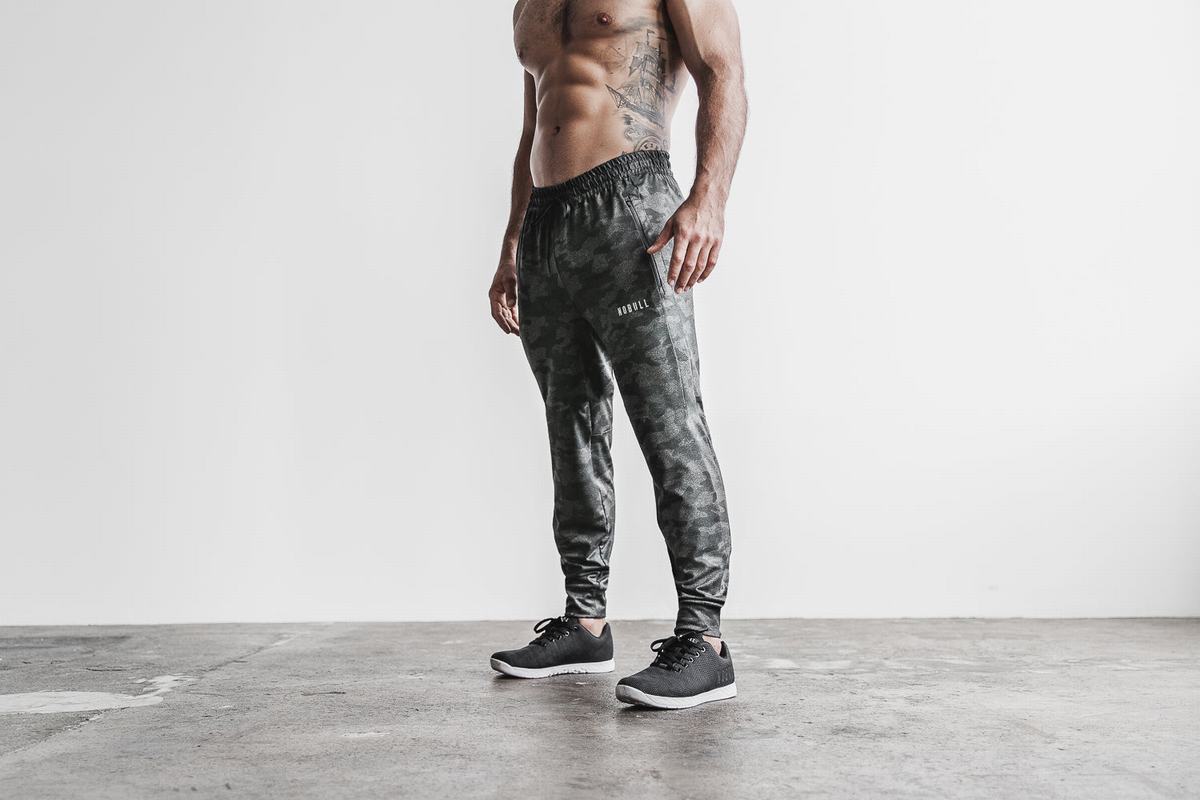 Nobull Joggingbroeken Heren Grijs Camo | 326417-EFR