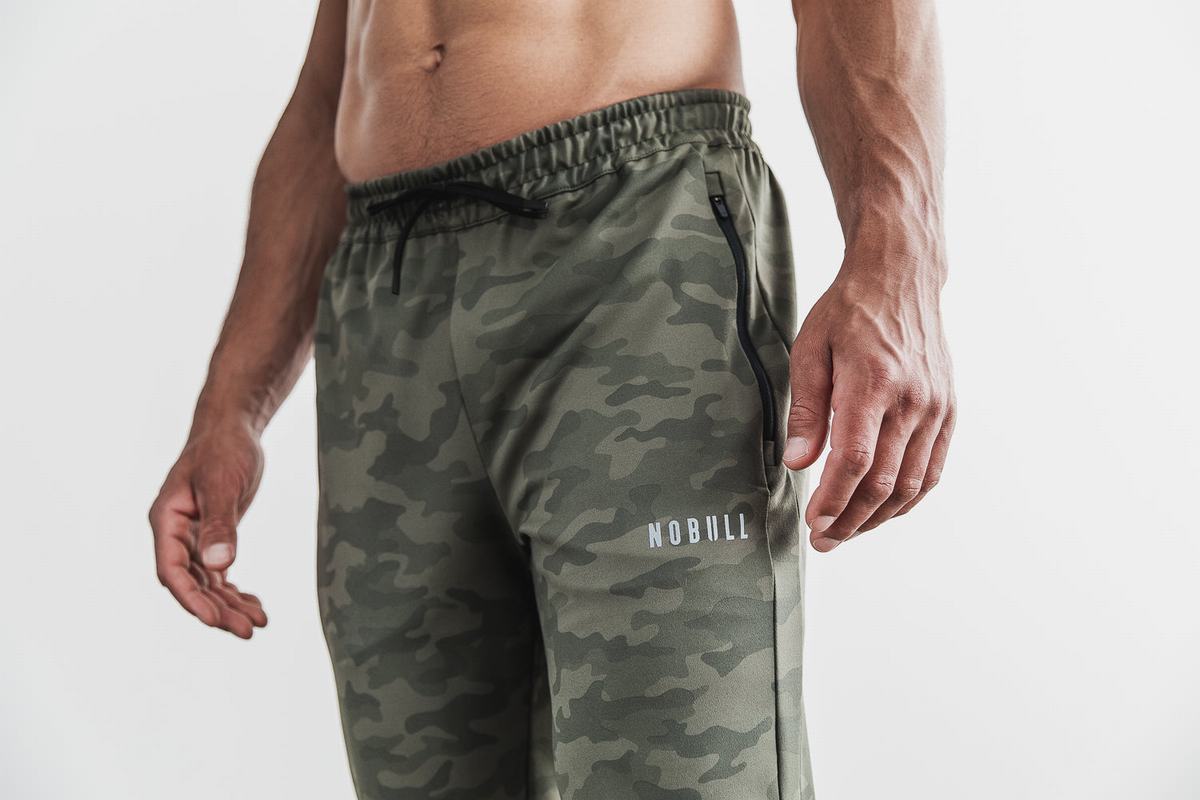 Nobull Joggingbroeken Heren Groen Camo | 206948-UDR