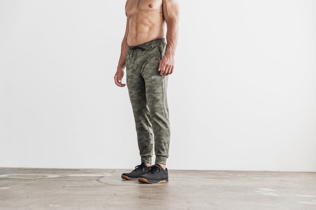 Nobull Joggingbroeken Heren Groen Camo | 206948-UDR