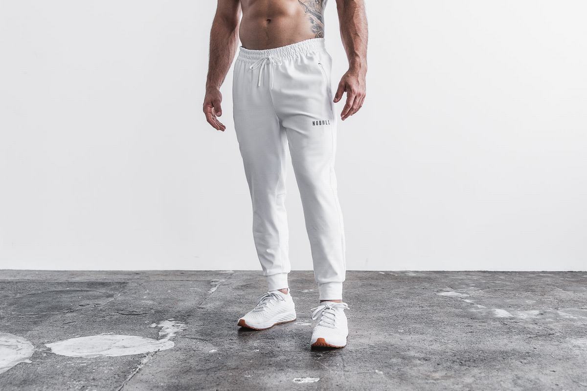 Nobull Joggingbroeken Heren Wit | 586394-XUI
