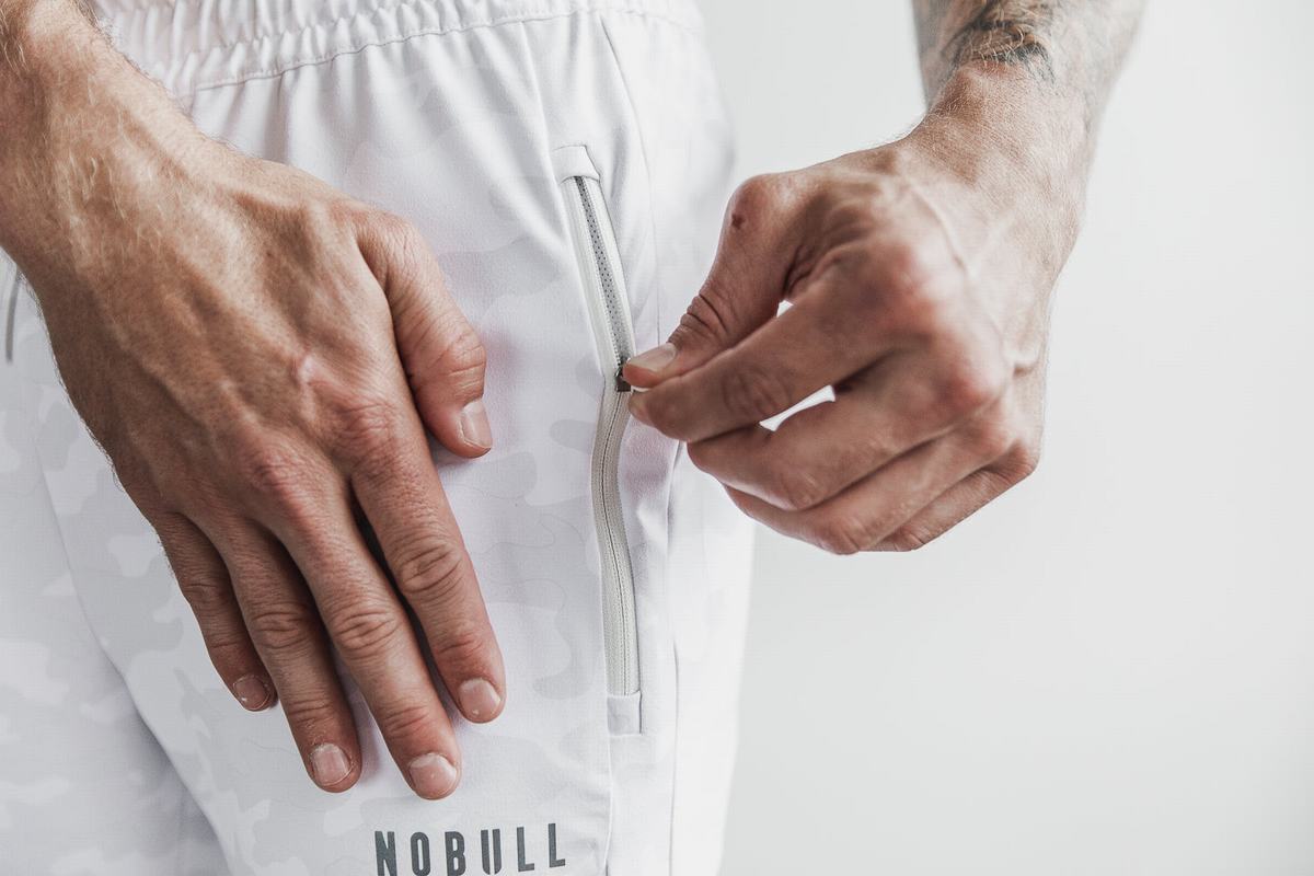 Nobull Joggingbroeken Heren Wit Camo | 254036-KDP