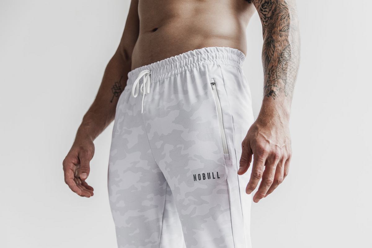 Nobull Joggingbroeken Heren Wit Camo | 254036-KDP