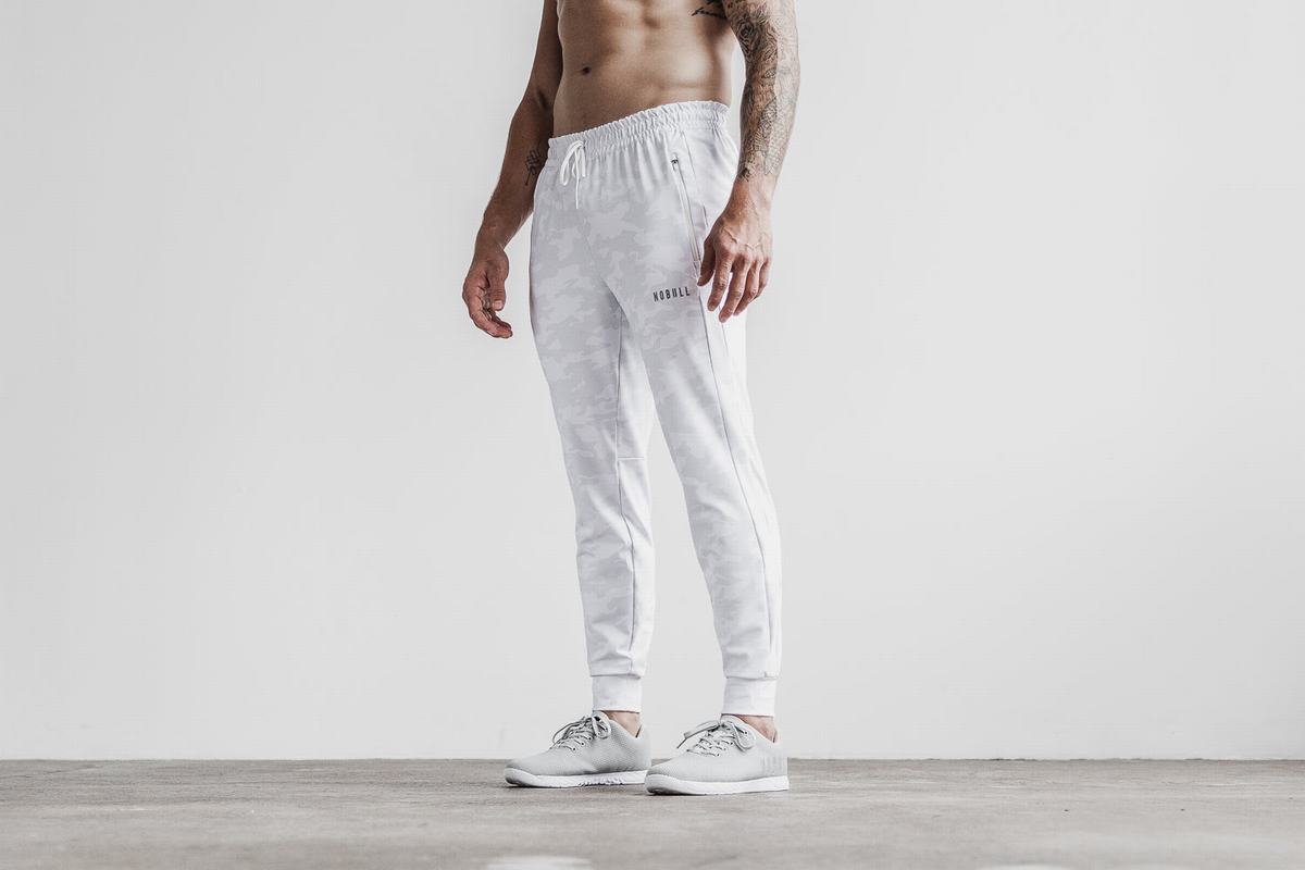 Nobull Joggingbroeken Heren Wit Camo | 254036-KDP
