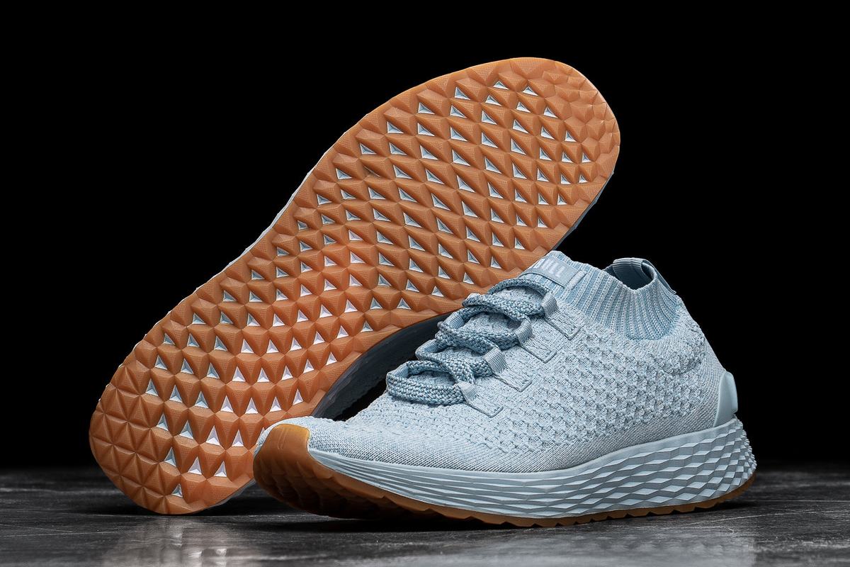 Nobull Knit Runner Loopschoenen Dames Blauw | 031982-UFM