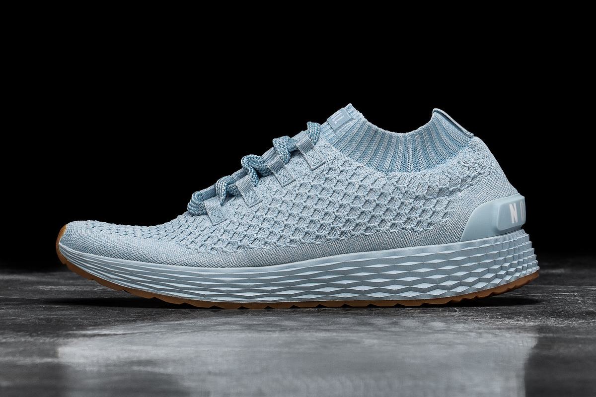 Nobull Knit Runner Loopschoenen Dames Blauw | 031982-UFM