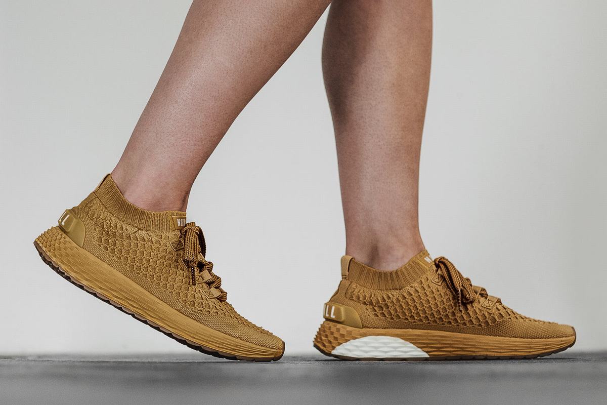 Nobull Knit Runner Loopschoenen Dames Bruin | 879561-FRT