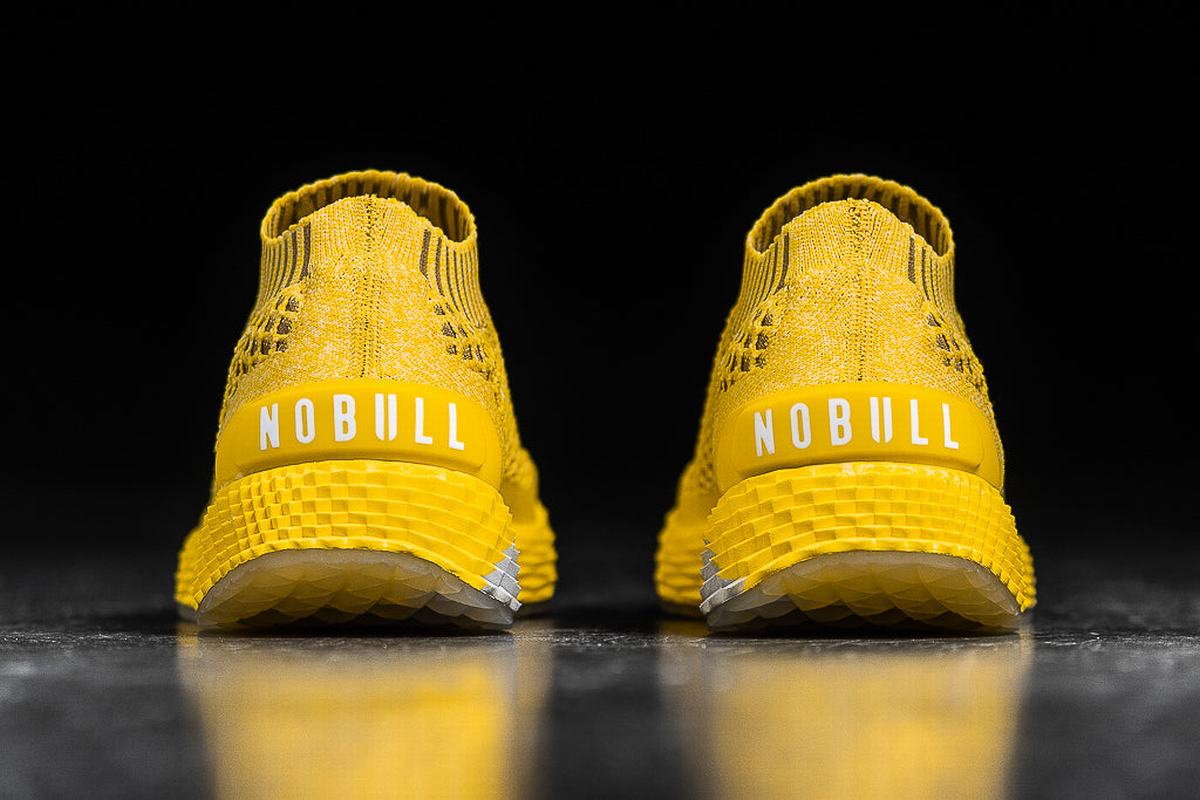 Nobull Knit Runner Loopschoenen Dames Citroen | 172569-AOH