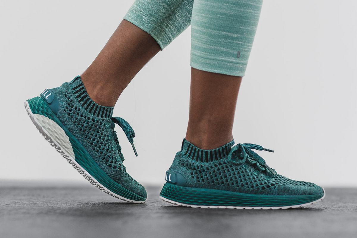 Nobull Knit Runner Loopschoenen Dames Diepturquoise | 342968-OJV