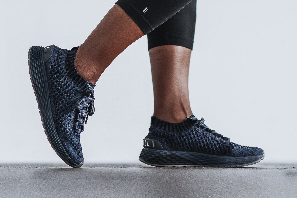 Nobull Knit Runner Loopschoenen Dames Donkerblauw | 064179-CKP