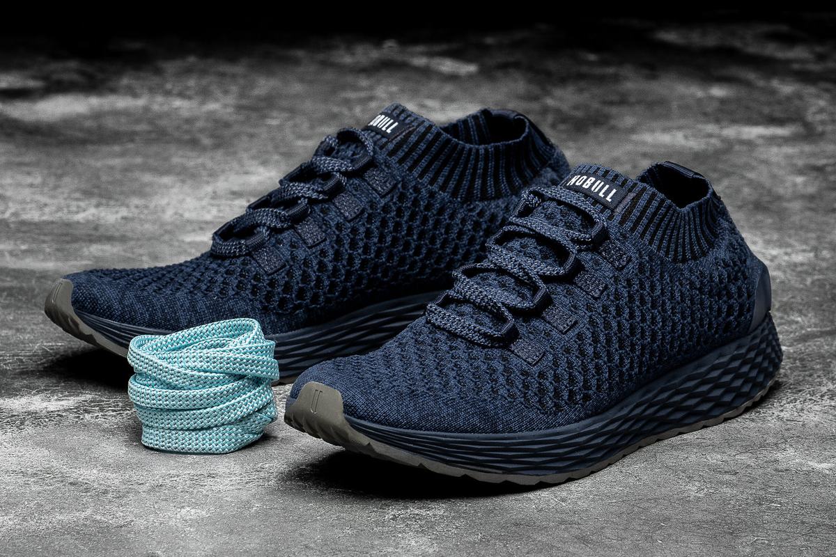 Nobull Knit Runner Loopschoenen Dames Donkerblauw | 064179-CKP