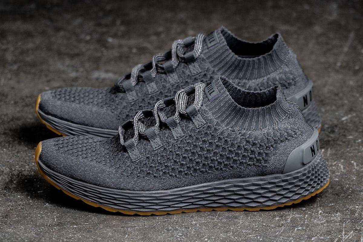 Nobull Knit Runner Loopschoenen Dames Donkergrijs | 265371-UJO