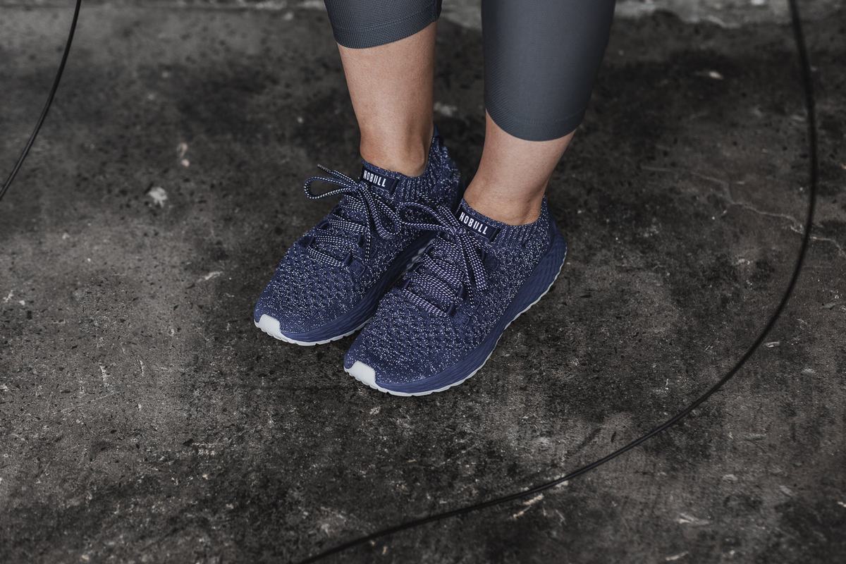 Nobull Knit Runner Loopschoenen Dames Donkerblauw | 634827-BLI